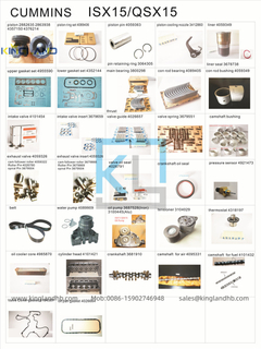 High Quality Parts QSX15 ISX15 Overhaul Kit/ Repair Part/ Cylinder Linder Kit/ Piston Kit /Gasket Set/ Bearing Kit/Valve Kit Fit For CUMMINS